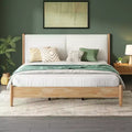 Christopher Knight Home Boran Contemporary Rubberwood Bed with Upholstered Headboard
