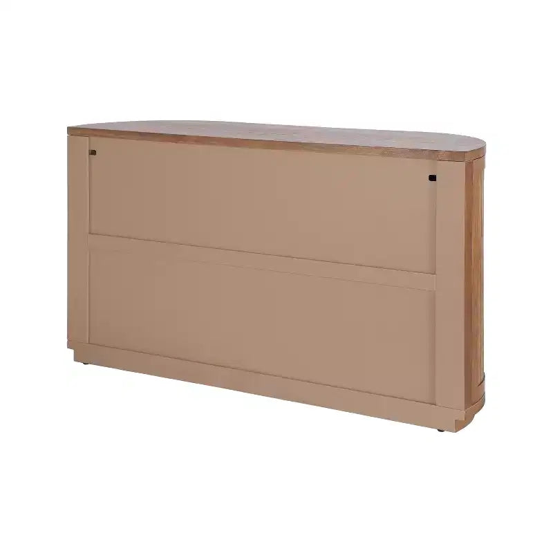 Christopher Knight Home Ashby 57'' Modern Curved Buffet Cabinet Sideboard with 4 Doors and Metal Handles