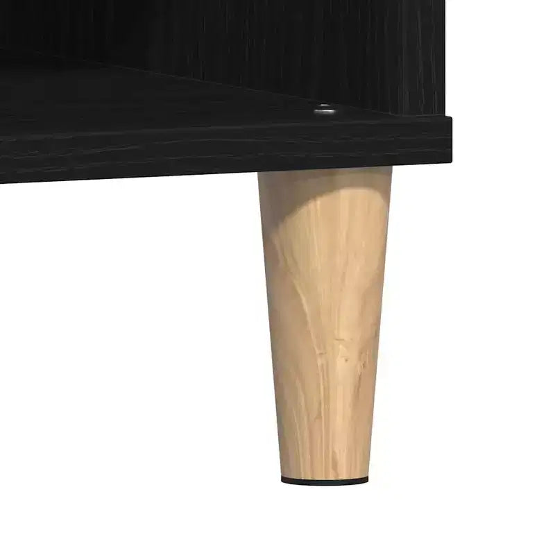 Clihome 23.6 Square Scandinavian Design Coffee Table,Storage Coffee Table with Open Shelf