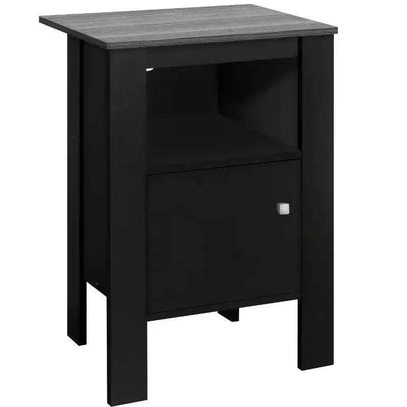 Okak Modern Small Side Table with Storage Shelf, End Table with Drawer and Metal Handle, Couch Table for Living Room, Bedroom