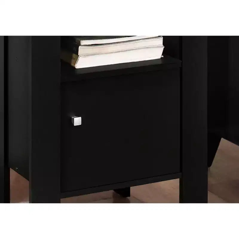Okak Modern Small Side Table with Storage Shelf, End Table with Drawer and Metal Handle, Couch Table for Living Room, Bedroom