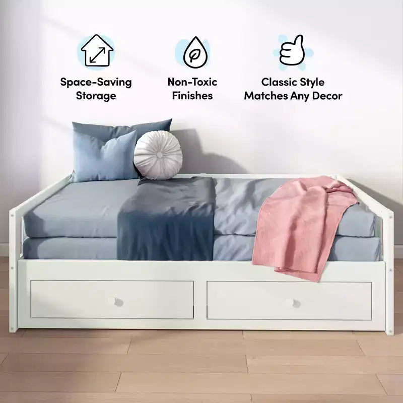 Elizabeth Twin to King Bed w/ Storage Drawers