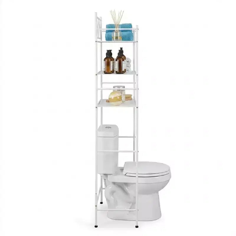 Home Zone Living Freestanding 3-Tier Over-the-Toilet Bathroom Storage Organizer, White