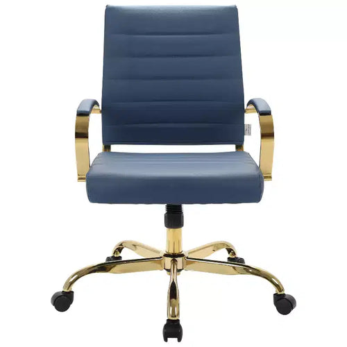 Fauteuils de bureau de direction avec assise en similicuir marron à hauteur fixe de 81,3 cm et pivotants