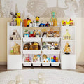 54.7 Kids Toy Storage Organizer with 8 Removable Toy Bins & 6 Storage Cubbies, Toy Organizers and Storage,Kids Bookshelf and Toy Storage for Bedroom
