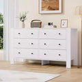 White 6 Drawer Dresser for Bedroom, Wooden Chests of Drawers for Bedroom, Entryway, Hallway, Home Office