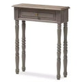 Noemie Country Cottage Farmhouse Finished 1 Drawer Console Table Brown - Baxton Studio: Antique Style, Space-Saving Design