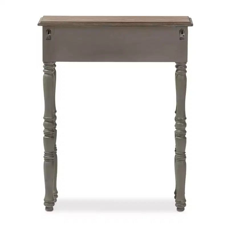 Noemie Country Cottage Farmhouse Finished 1 Drawer Console Table Brown - Baxton Studio: Antique Style, Space-Saving Design