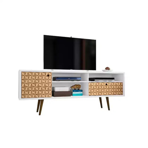 Liberty 3 Shelf and 1 Drawer TV Stand for TVs up to 65 - Manhattan Comfort