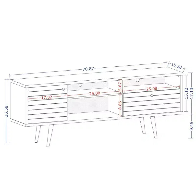 Liberty 3 Shelf and 1 Drawer TV Stand for TVs up to 65 - Manhattan Comfort