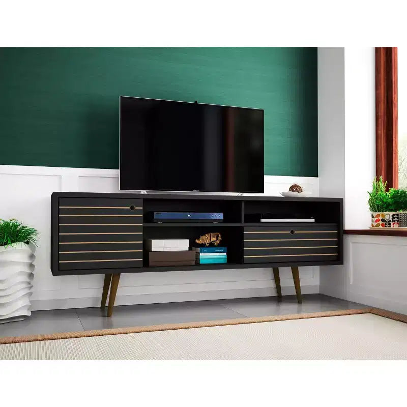 Liberty 3 Shelf and 1 Drawer TV Stand for TVs up to 65 - Manhattan Comfort