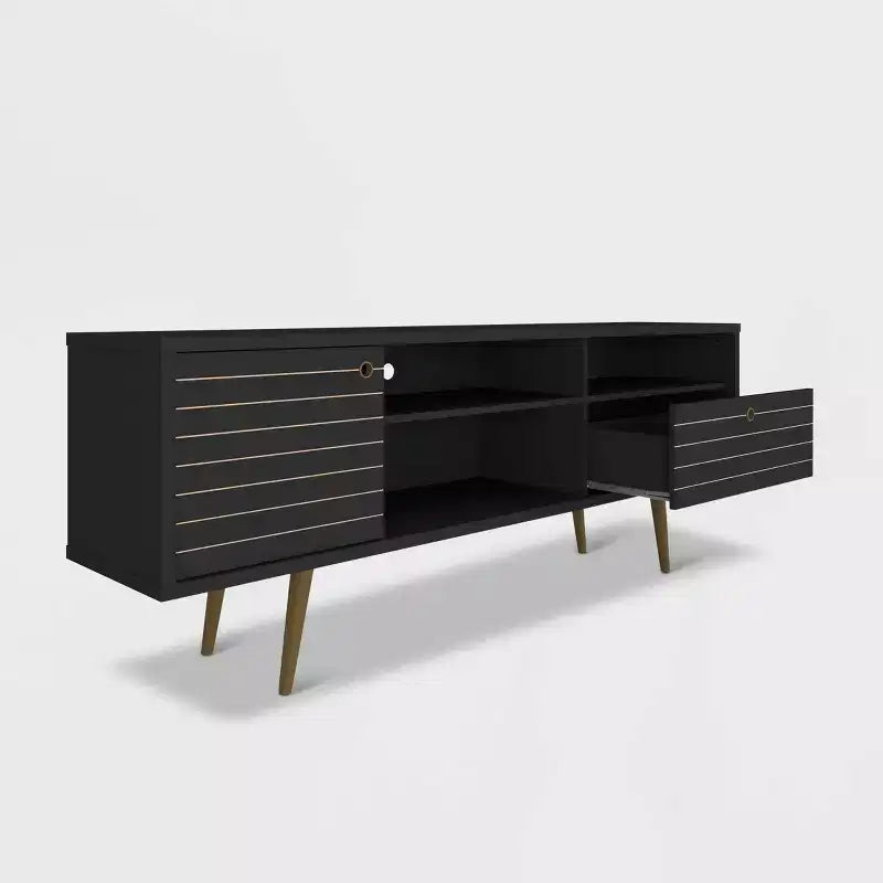 Liberty 3 Shelf and 1 Drawer TV Stand for TVs up to 65 - Manhattan Comfort