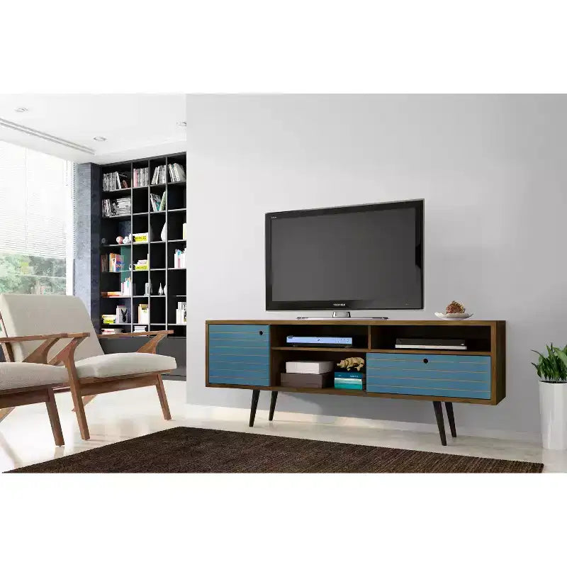 Liberty 3 Shelf and 1 Drawer TV Stand for TVs up to 65 - Manhattan Comfort