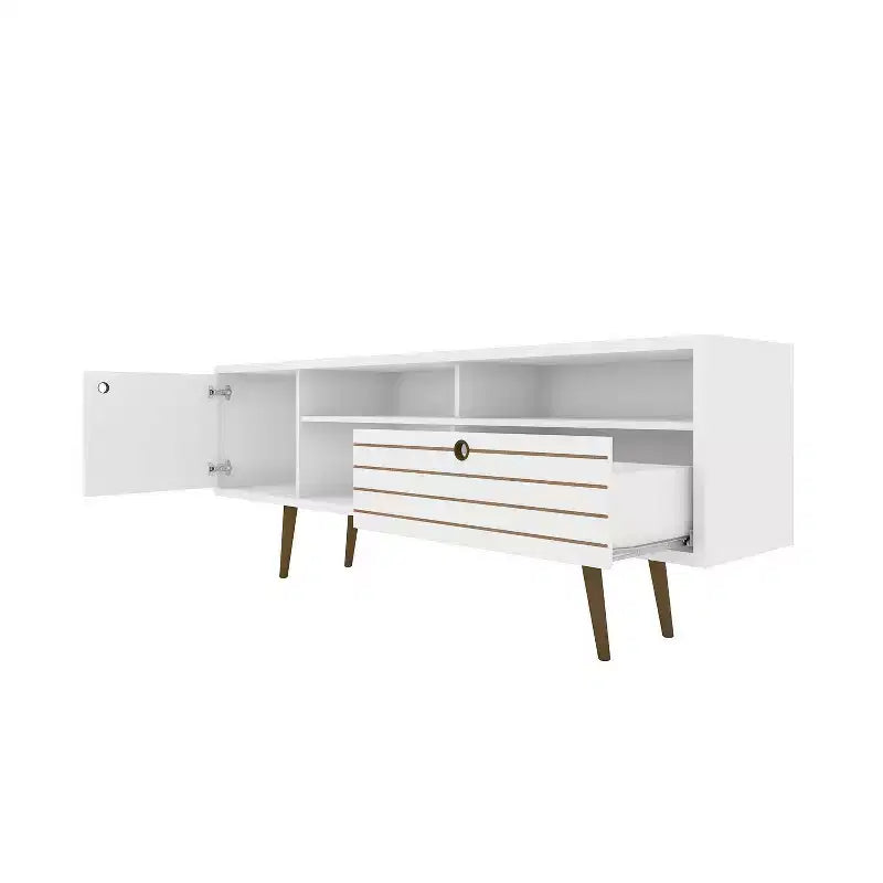 Liberty 3 Shelf and 1 Drawer TV Stand for TVs up to 65 - Manhattan Comfort