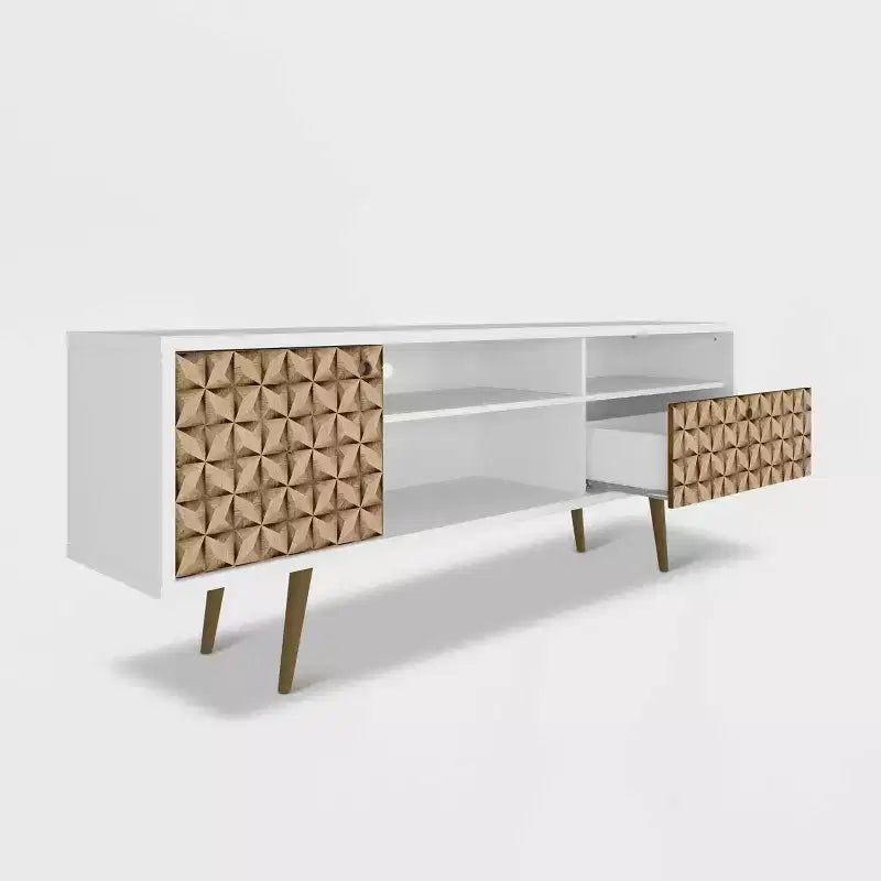 Liberty 3 Shelf and 1 Drawer TV Stand for TVs up to 65 - Manhattan Comfort