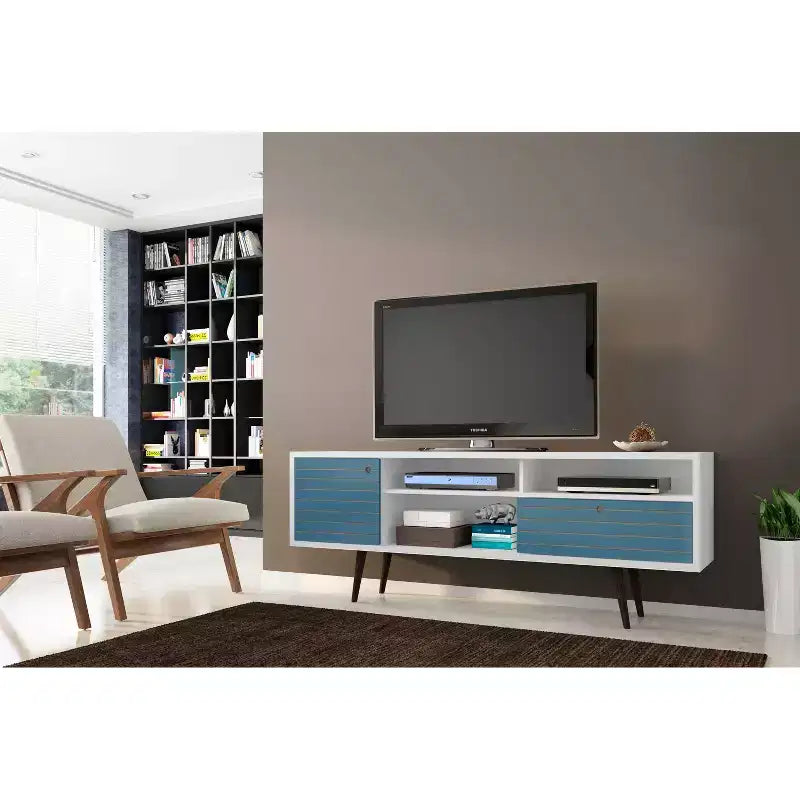 Liberty 3 Shelf and 1 Drawer TV Stand for TVs up to 65 - Manhattan Comfort