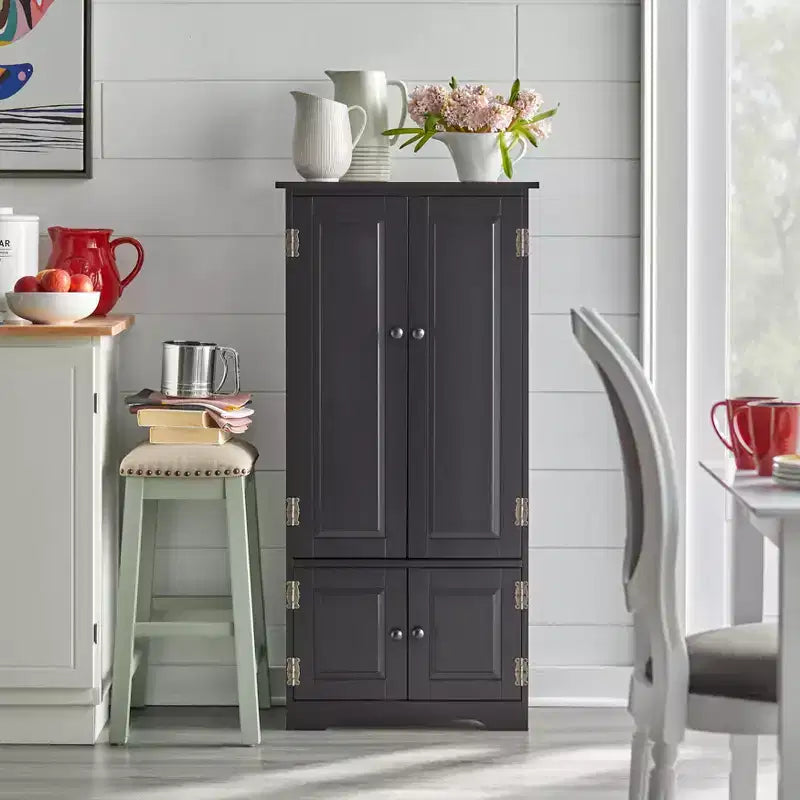 Buylateral Tall 4 Door Pantry Storage Cabinet