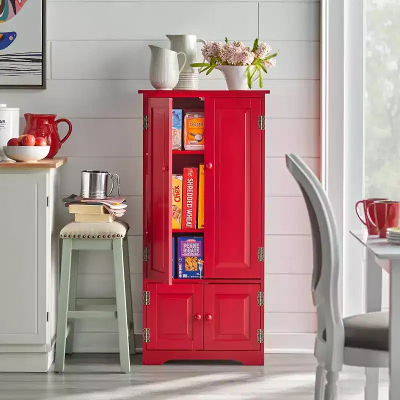 Buylateral Tall 4 Door Pantry Storage Cabinet