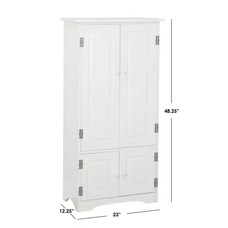 Buylateral Tall 4 Door Pantry Storage Cabinet