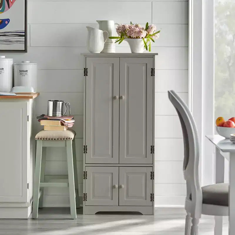 Buylateral Tall 4 Door Pantry Storage Cabinet